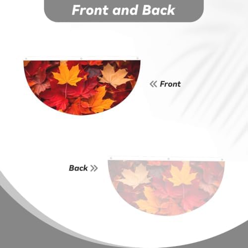 Autumn Leaves Fall Semicircular Hanging Decorative Bunting Flag 2pcs - Image 2