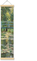 Bridge Cat Porch Decor Banner, 31.5 x 7.8 Inch Canvas Hanging Banner with Wooden Rods, Water Garden Wall Accent for Entryway, Patio, Living Room, Indoor Outdoor Display by Unknown
