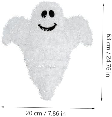 3pcs Halloween Door Hanging Sign Halloween 3D Tinsel Ghost Bat Pumpkin Decoration for Home Outdoor Decor - Image 2