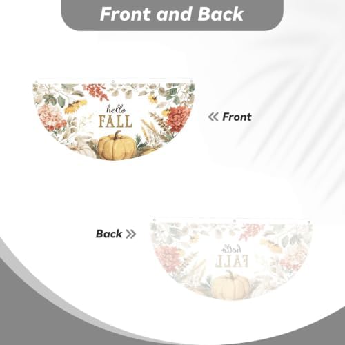 Fall Thanksgiving Semicircular Hanging Decorative Bunting Flag 2pcs - Image 2