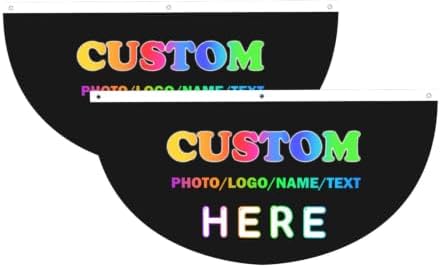 Design Custom Photo Semicircular Hanging Decorative Bunting Flag 2pcs by Ouqiuwa