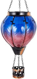Gradient Solar Hot Air Balloon Lantern with Flickering Flame by YELENEW