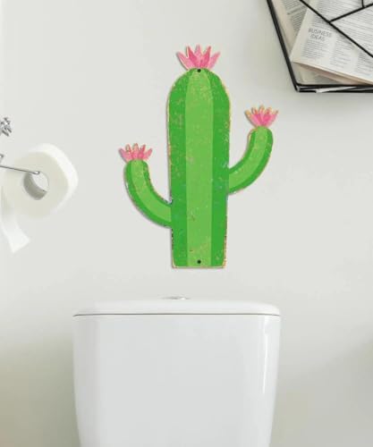 Putuo Decor Cactus Metal Wall Decor, 13.78" x 9.80" Southwestern Tin Wall Sign, Desert Plant Hanging Wall Art for Southwest Bathroom Bedroom Patio Porch Garden Home Decor - Image 6