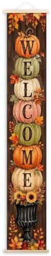 Welcome Fall Autumn Porch Door Banner Wall Decorations 8x47 by Unknown