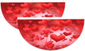 Love Heart Shape Semicircular Hanging Decorative Bunting Flag 2pcs by Ouqiuwa