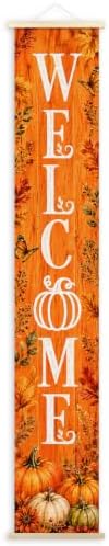 Fall Pumpkin Welcome Porch Door Banner Wall Decorations 8x47 by Unknown