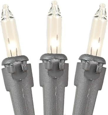 Novelty Lights 11 Feet 50 Bulbs Incandescent Mini Lights, Clear, Brown Wire - Image 4