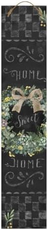 Briarwood Lane Spring Double Sided Reversible Pine Porch Leaner 47x9.5 Welcome Wreaths For Spring Porch Leaner - Image 2