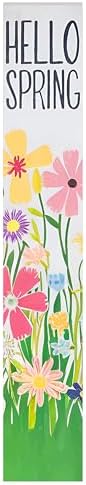 8"x48" Spring Welcome Sign for Front Porch, Hello Spring Porch Sign for Front Door Durable PVC Welcome Home Decorations for Outdoors p (Design 7) - Image 2