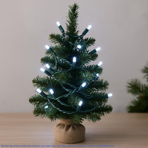 Novelty Lights 10 Light LED Christmas Mini Light Set, Pure White, 5 Feet - Image 7