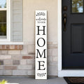 Welcome Sign for Front Porch, 47" Large Wooden Welcome to Our Home Sign Door Hanging Standing Plaque, Farmhouse Vertical Outdoor Porch Decorations for Yard Patio Entrance (White) by CPCDACSK