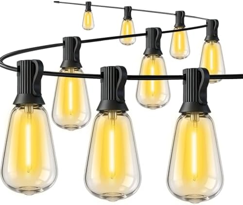 100FT Outdoor String Lights ST38, Waterproof Dimmable Edison Bulbs, 2700K by Unknown