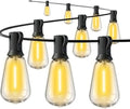 60FT Outdoor String Lights ST38, Waterproof Dimmable Edison Bulbs, 2700K by Unknown
