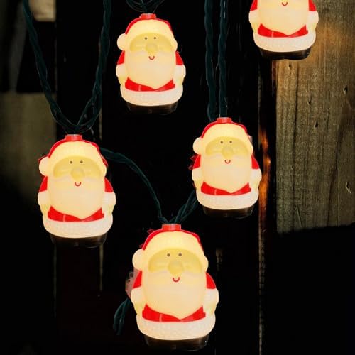 Christmas Santa String Lights, 8.5Ft Christmas Decorations Lights Outdoor with 10 Santa Claus Lights, Plug in Christmas Fairy Lights Waterproof for Indoor Xmas Tree Window Patio Garden Bedroom Decor - Image 5