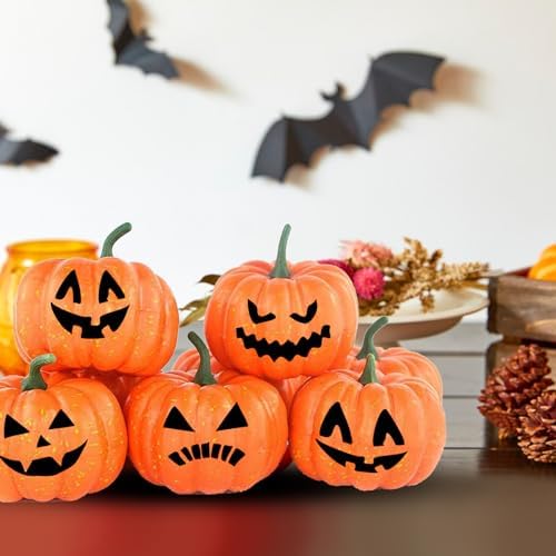 ShellKingdom Artificial Mini Pumpkin for Halloween Thanksgiving Decoration - Image 6