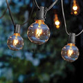GOOTHY G40 Outdoor Globe String Lights, 25ft Hanging Patio Lights with 27 Incandescent Bulbs (2 Spare), Connectable Backyard Bistro Wedding Decor, E12 Base, 5W-Black Wire by Goothy