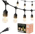 Brightech Ambience Pro - Waterproof LED Outdoor String Lights - 7 Hanging, Dimmable 2W Vintage Edison Bulbs - 24 Ft Commercial Grade Patio Lights Create Cafe Ambience in Your Backyard by Brightech
