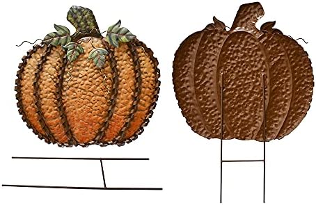 Pumpkin Garden Stake Metal Pumpkin Yard Sign Fall Decor Decorative Pumpkin - Image 7
