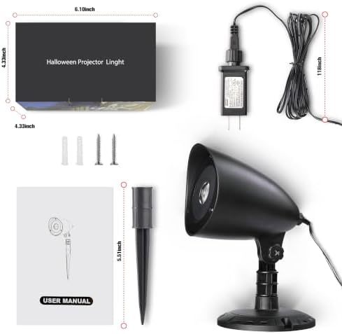 Halloween Projector Outdoor Lights, 3D Dynamic White Reaper Projector Light - Image 5
