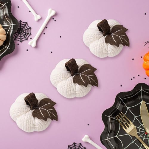 3Pcs Knitted Pumpkin Decor Set, Small Fall Hanging Ornaments for Home - Image 5