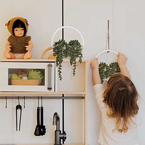 Floweroyal Artificial Succulents Hanging Plants 12.2'' Fake String of Pearls in Pot with 8.3'' Lanyard for Indoor Outdoor Wall Decor. - Image 5