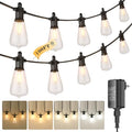 Kawaya Outdoor String Lights for Patio - ST38 Outside IP65 Waterproof Hanging Light with 2700k~6000k Dimmable - 100FT Led Edison Lights for Cafe Bistro Yard Gazebo Porch by KAWAYA