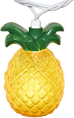 SUNSGNE Pineapple String Lights, Outdoor String Light with 10 Pineapples, Outdoor Indoor Party Lights, Summer Patio String Lights, Pineapple String Mini Incandescent Light, Hawaiian Themed Lights - Image 4