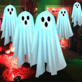 Halloween Decorations Outdoor Solar Ghost Lights, 2PACKS Light up Cute Flying Ghosts, for Spooky Halloween Party Decor, Creepy Ghost Decor Light for Front Porch Yard Patio Tree, Cold Light by X-GiftKey