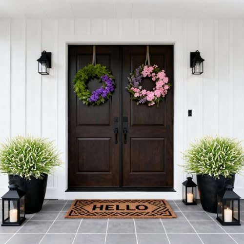 Ammyoo 24 Pcs Artificial Fake Plants UV Resistant for Outdoor Decoration - Image 2
