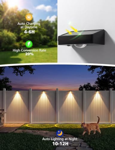 VOLISUN Solar Fence Lights with Remote Control, 16 Pack Vinyl Solar Lights - Image 3