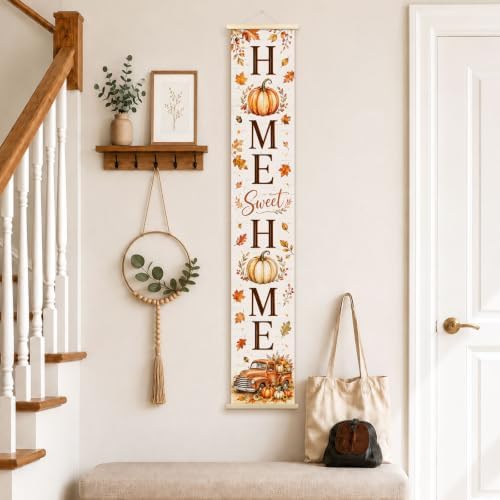Fall Autumn Pumpkin Porch Door Banner Wall Decorations 8x47 - Image 4