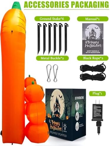 9.5 Feet Halloween Inflatable Arch, Kalolary Pumpkin Inflatables Archway - Image 4