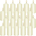 Set of 20 Ivory Pillar Candles,Dripless and Smokeless Dinner Candle, 2x4” Pillar Candles for Parties Weddings,Spa,Home Décor,Parties and Special Occasions. by fclayvts