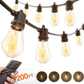 addlon 200FT Outdoor String Lights LED with Remote Dimmable Waterproof by addlon