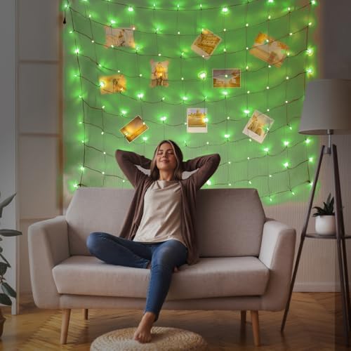 Neoclassy 120Led Christmas Net Lights Outdoor 5ft x 6ft Connectable, 8 Modes Waterproof Black Wire 29V Plug in Mesh Net Christmas Lights for Garden, Yard, Bushes, Trunk, Xmas Tree Decor (Green) - Image 3