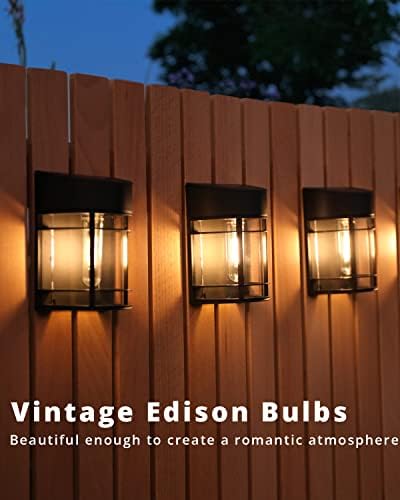 Solar Fence Lights, Upgrade Solar Deck Lights, Waterproof Solar Outdoor Lights for Wall Yard Post,Steps, Easy-to-Install - Image 2