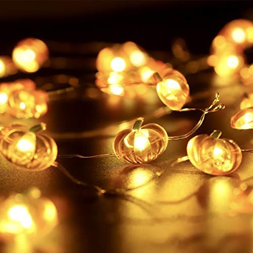 MIYA LIFE Cute Pumpkin String Lights 10FT 40LEDs Fall Pumpkin Fairy Lights Battery Operated for Thanksgiving and Halloween Pumpkin Lights Indoor Decorations - Image 5