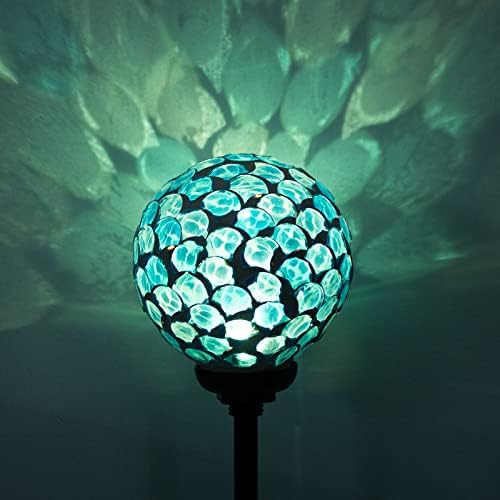 VCUTEKA Decorative Solar Garden Lights, 3.5" Mosaic Globe Outdoor Stake - Image 7