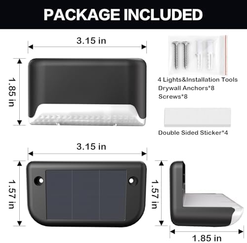 BKBB PPBB Solar Deck Lights Outdoor, 12Pcs Solar Step Lights, Waterproof LED Solar Lights for Outdoor Stairs, Step, Fence, Yard, Patio, Railing, Garden and Pathway - Image 6