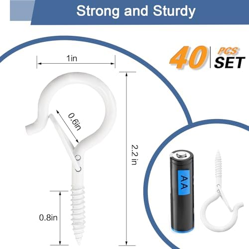 ADIIL Q Hanger Ceiling Screw Hooks for Hanging Outdoor String Light, Plants - Image 6