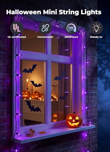 Minetom Halloween String Lights Outdoor 100 Count 20 Feet Incandescent Bulb - Image 3