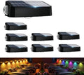Solar Fence Lights Outdoor 8 Pack — 40LM 12 RGB Modes Wall Mount by BUNEESolarLights