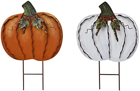 Pumpkin Garden Stake Metal Yard Sign Fall Decor Decorative Pumpkin Yard by Unknown