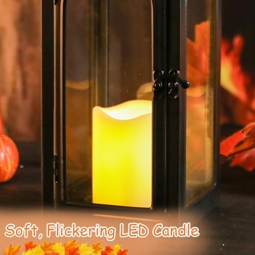 Bdor Fall Lanterns LED Candles 2 Pack 16 Inch Thanksgiving Decor Timer - Image 6