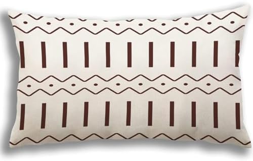 YCOLL Pillow Covers 12x20 Set of 4, Modern Sofa Throw Pillow Cover, Decorative Outdoor Linen Fabric Pillow Case for Couch Bed Car, Coffee - Image 4