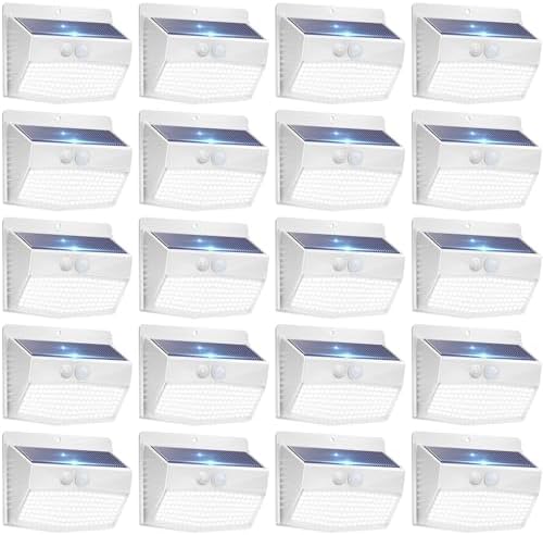 Peasur 20 Pack Solar Motion Sensor Lights Outdoor Waterproof with 3 Modes by Peasur
