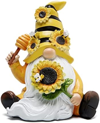 Hodao Bumble Bee Spring Gnome Decorations for Porch, Garden Yard Honey Elf Ornaments World Bee Day Decorations Gifts for Outdoor Garden Decor Birthday Gifts for Mom, Grandma, Women by Hodao