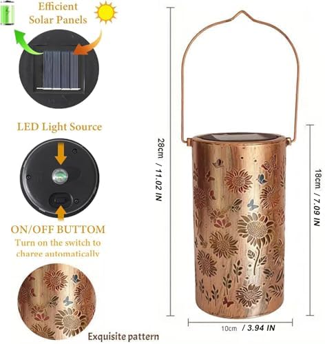 Colorful Sunflower Solar Lanterns Outdoor Waterproof, Gifts for Women - Image 5