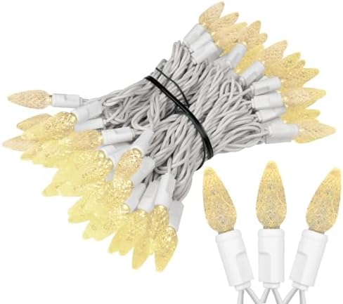 Novelty Lights 24FT 70 LED C6 Warm White Outdoor Christmas String Lights - Image 6
