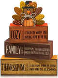 Moucuny 4 Pcs Thanksgiving Turkey Decor for Home Cozy Fall Table Decoration by Moucuny
